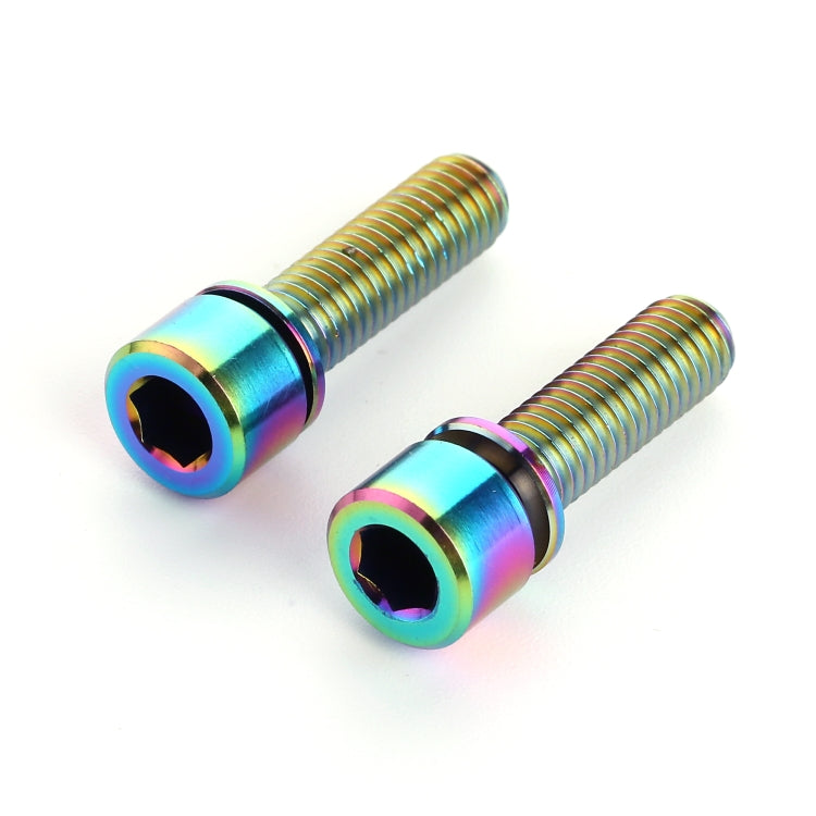 6 PCS Bicycle Accessories Titanium Bottle Cage Screw M5 18mm, 18mm