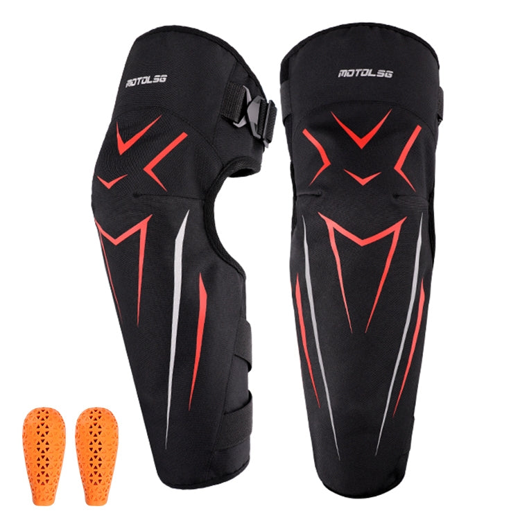 MOTOLSG 2 in 1 Knee Pads Motorcycle Bicycle Riding Warm Fleece Soft Protective Gear with CE Protector, With CE Protector