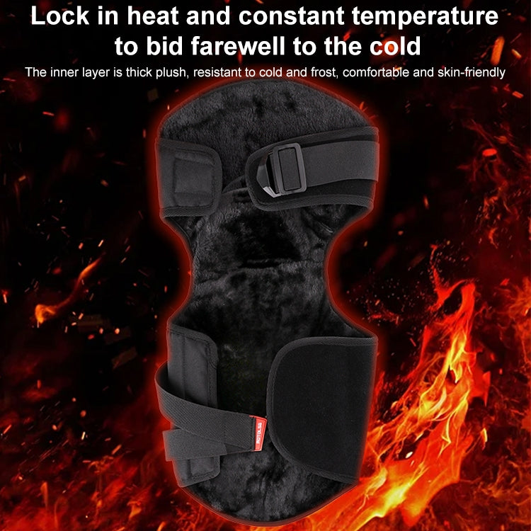 MOTOLSG 2 in 1 Knee Pads Motorcycle Bicycle Riding Warm Fleece Soft Protective Gear with CE Protector, With CE Protector
