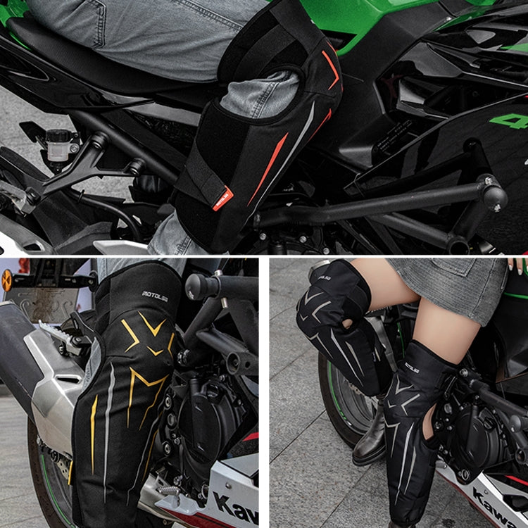 MOTOLSG 2 in 1 Knee Pads Motorcycle Bicycle Riding Warm Fleece Soft Protective Gear, Without CE Protector