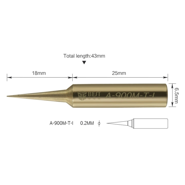 10 PCS BEST Pure Copper Low Temperature Soldering Iron Tip Special for Welding Fly Jump Wire A-900M-T-I, A-900M-T-I