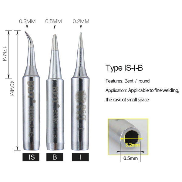 10 PCS BEST Lead Free Series Soldering Tip Welding Contact Head 900M-T-IS, 900M-T-IS