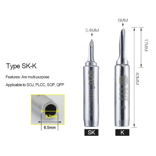 10 PCS BEST Lead Free Series Soldering Tip Welding Contact Head 900M-T-SK, 900M-T-SK