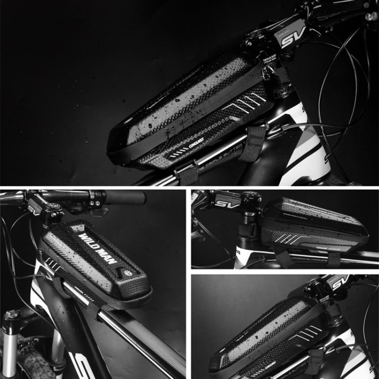 WILD MAN E5 Waterproof Front Bag MTB Large Capacity Bicycle Tube Bag Riding Accessories, E5