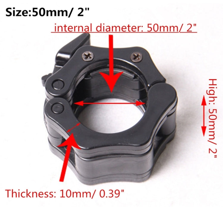 Fast Austrian Bar Chuck Lock Barbell Plastic Buckle, Diameter: 25mm(Black), 25mm