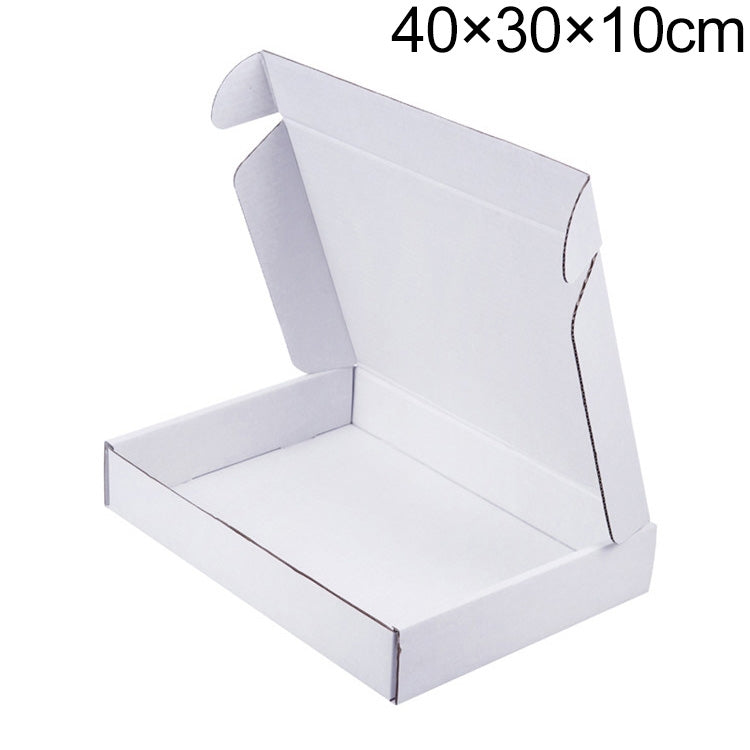 Shipping Box Clothing Packaging Box, Color: White, Size: 40x30x10cm, 40x30x10cm