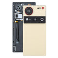 For ZTE nubia Z70 Ultra NX733J NX736J Glass Battery Back Cover with Camera Lens Cover, For ZTE nubia Z70 Ultra(Orange), For ZTE nubia Z70 Ultra