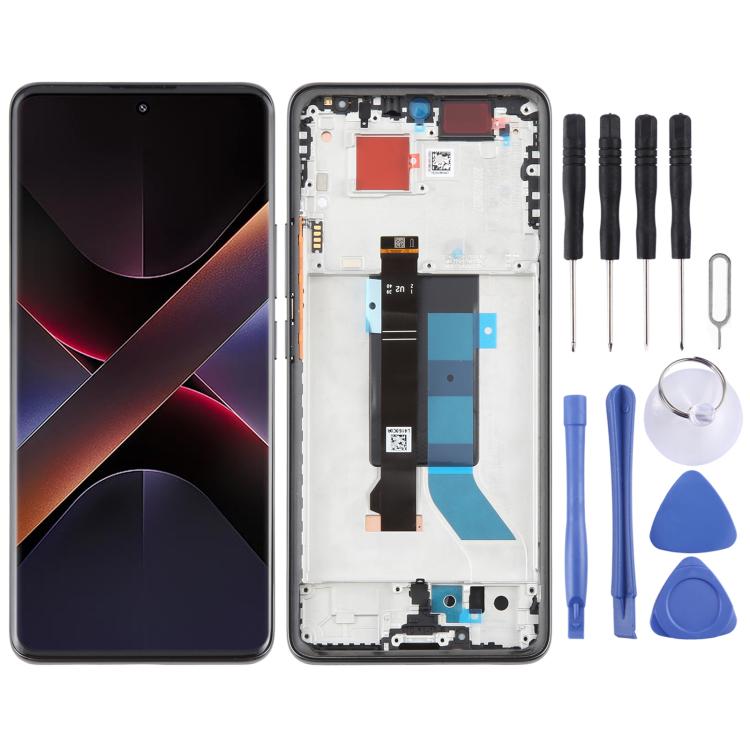 For Xiaomi Poco X7 5G AMOLED Original LCD Screen Digitizer Full Assembly with Frame, For Xiaomi Poco X7 5G(Original)
