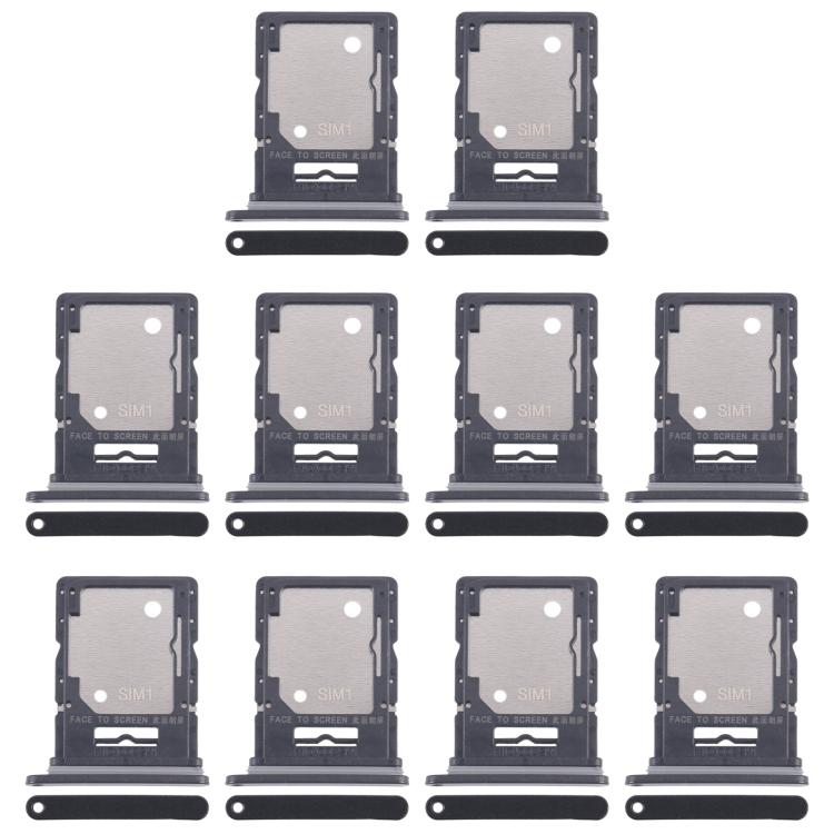 For Xiaomi Redmi Note 14 5G 10pcs Original SIM + SIM / Micro SD Card Tray, For Xiaomi Redmi Note 14 5G(Original), For Xiaomi Redmi Note 14 5G(Original,Light Green)