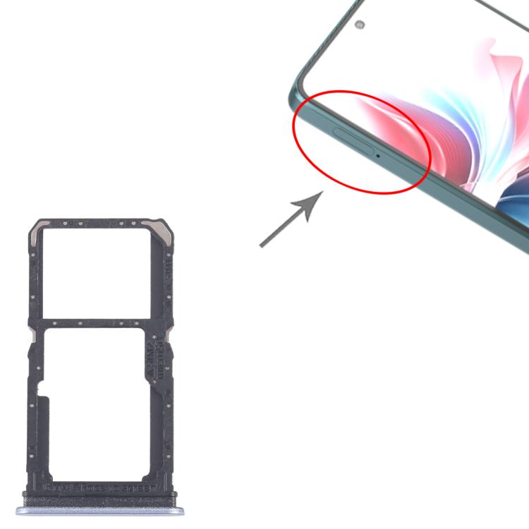 For OPPO F25 Pro 10pcs Original SIM Card Tray + SIM Card Tray / Micro SD Card Tray, For OPPO F25 Pro (Original)