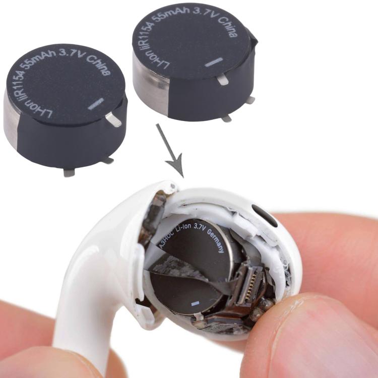 For Apple AirPods Pro 1 55mAh liR1154 Right + Left Earphone Battery, For Apple AirPods Pro 1