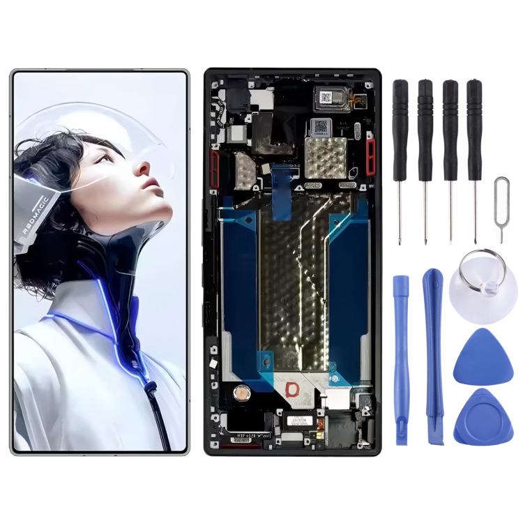 For ZTE nubia RedMagic 11 Pro+ NX809J AMOLED Original LCD Screen Digitizer Full Assembly with Frame / Fingerprint Flex Cable, For ZTE nubia RedMagic 11 Pro+ (Original)