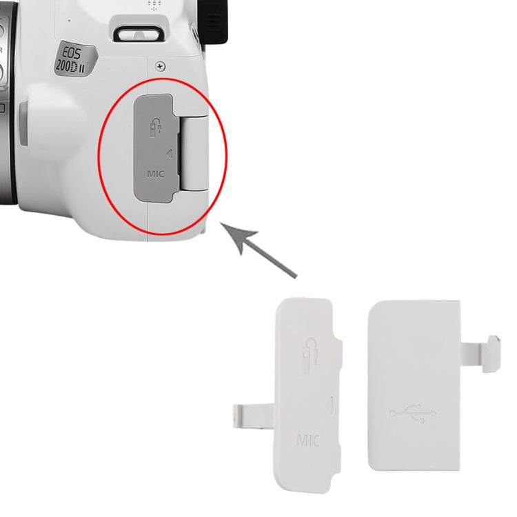 For Canon EOS 200D / EOS 200D II / EOS 250D 2 in 1 USB Cover Cap, For Canon EOS 200D / EOS 200D II / EOS 250D
