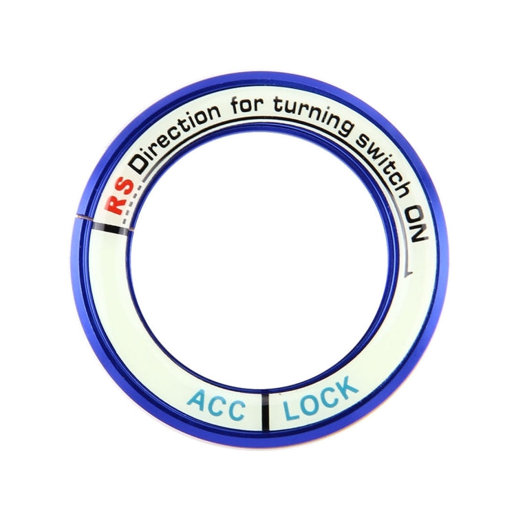 Fluorescent Aluminum Alloy Ignition Key Ring, Inside Diameter: 3.4cm