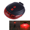 Bicycle LED Light Laser Night Mountain Bike Tail Light Taillight MTB Safety Warning Bicycle Rear Light Lamp Bycycle Light, Red, Blue