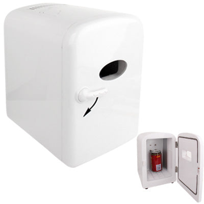 4L DC 12V Car Powered Drink Cooling Fridge, 4L White