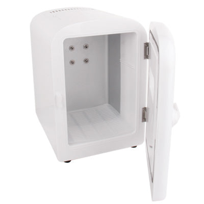 4L DC 12V Car Powered Drink Cooling Fridge, 4L White