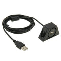 USB 2.0 Male to Female Extension Cable with Car Flush Mount, Length: 2m, SB 2.0 Male to Female