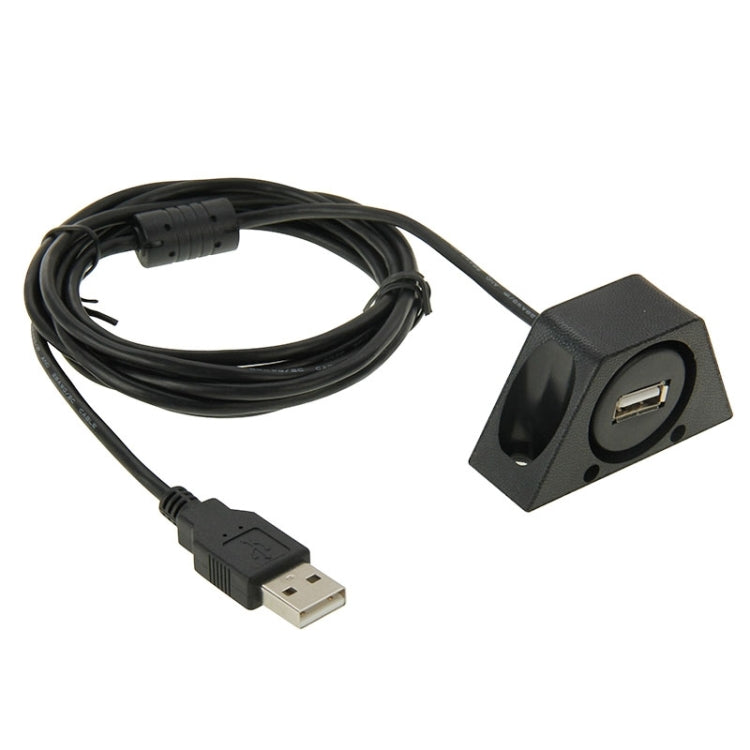 USB 2.0 Male to Female Extension Cable with Car Flush Mount, Length: 2m, SB 2.0 Male to Female