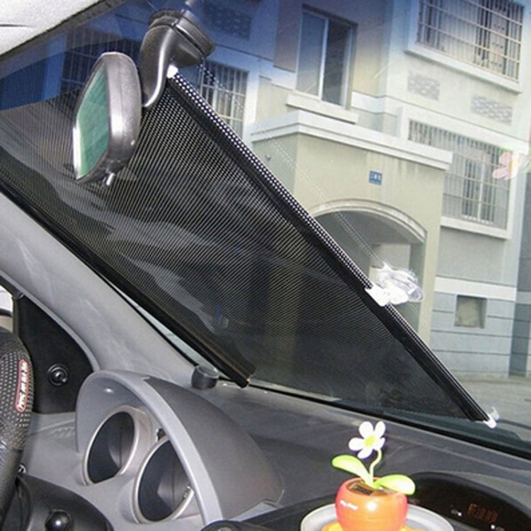 Retractable Car Window Sun Shade for Automobile Front and Back Windshield, Size: 125cm x 50cm, Random Color Delivery, 125cm x 50cm
