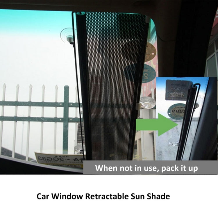 Retractable Car Window Sun Shade for Automobile Front and Back Windshield, Size: 125cm x 50cm, Random Color Delivery, 125cm x 50cm