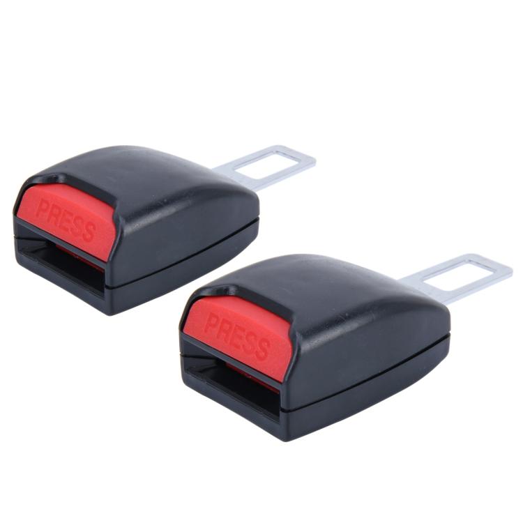 2 PCS Universal Car Seat Belt Extension Buckle, (Black), (Khaki), (Grey)