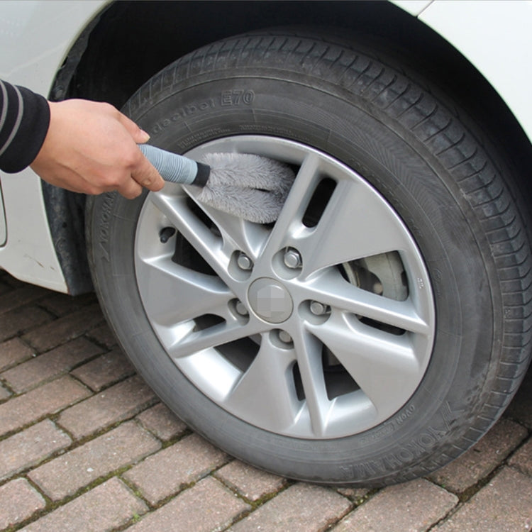 KANEED Car Wheel Tire Rim Scrub Brush Hub Clean Wash Brush Car Truck Motorcycle Bike Washing Cleaning Tool, Tire Rim Scrub Brush
