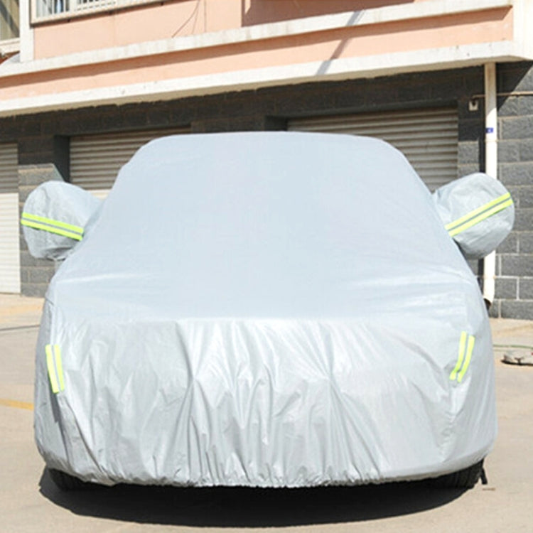 PEVA Anti-Dust Waterproof Sunproof Sedan Car Cover with Warning Strips, Fits Cars up to 4.5m(176 inch) in Length, 176inch (M)