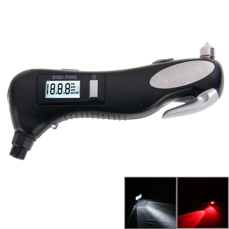 LCD Display Screen Digital Tire Gauge with LED Flashlight, Pressure Range: 2-150PSI, Tire Gauge