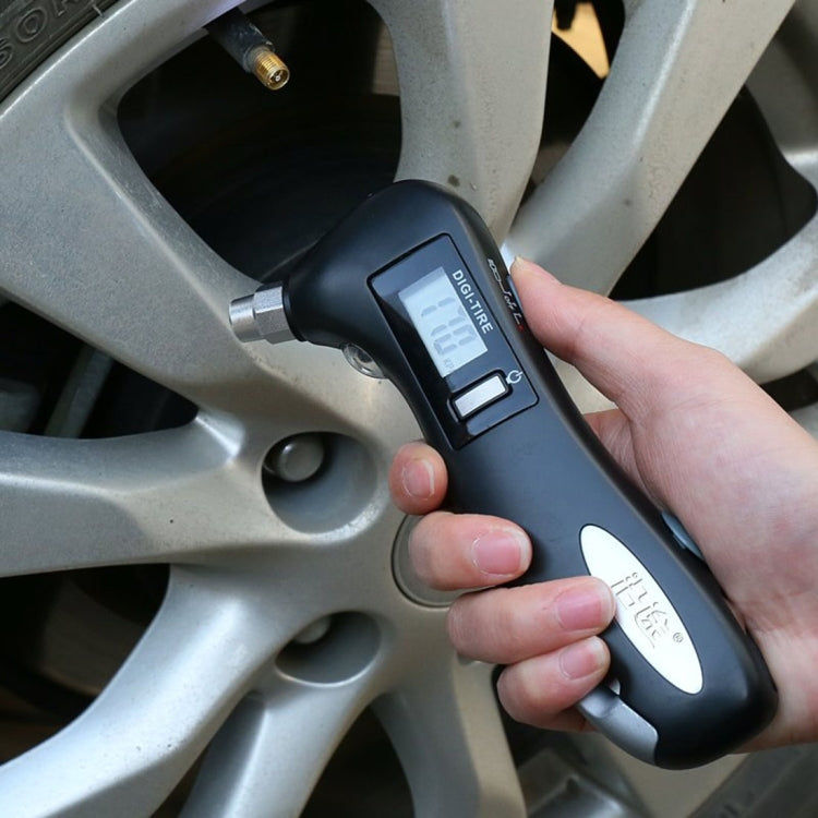 LCD Display Screen Digital Tire Gauge with LED Flashlight, Pressure Range: 2-150PSI, Tire Gauge