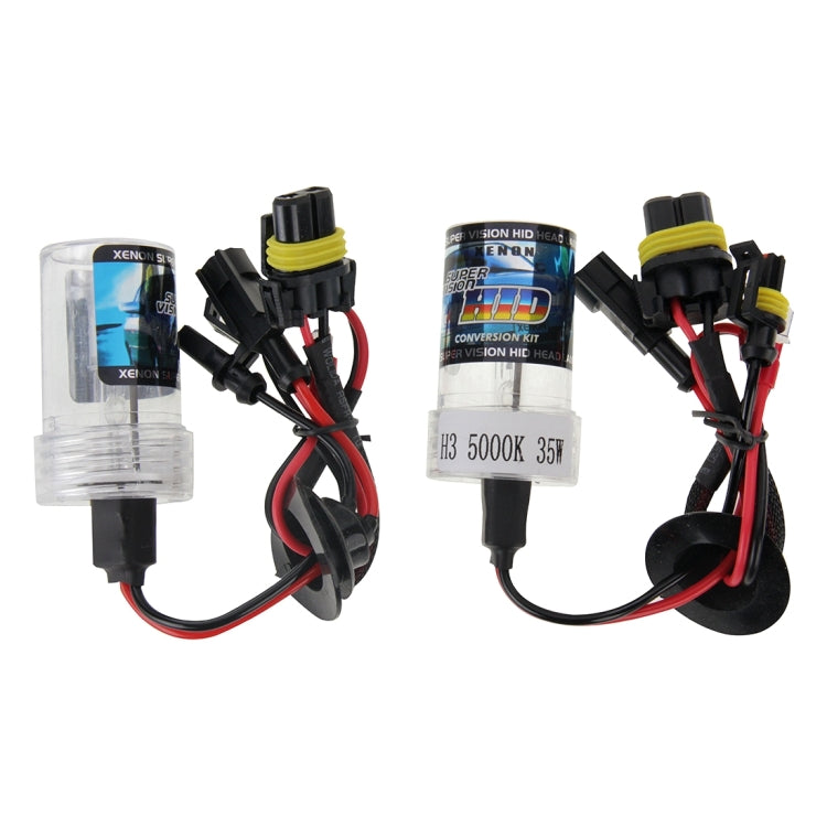 DC12V 35W H3 HID Xenon Light Single Beam Super Vision Waterproof Head Lamp, Color Temperature: 6000K, Pack of 2, H3