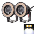 2 PCS 2.5 inch 10W 900LM White + Yellow Light 6500K Waterproof LED Eagle Eye Light for Vehicles, DC 12V, Cable Length: 20cm, 2.5 inch 10W