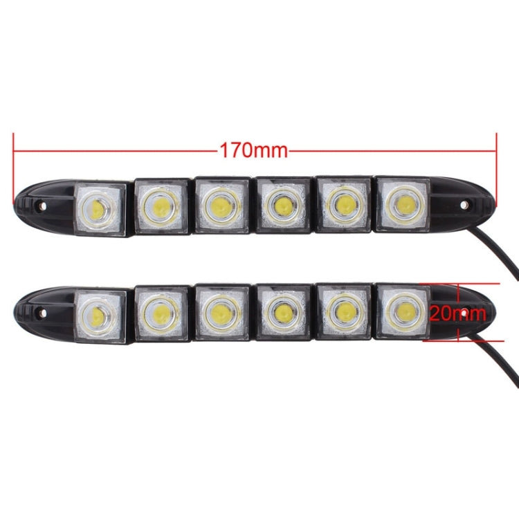 MZ 3W 2 PCS 160LM 6 LED SMD 5050 Flexible Snake LED Car Daytime Running Lights, DC 12V, 3W