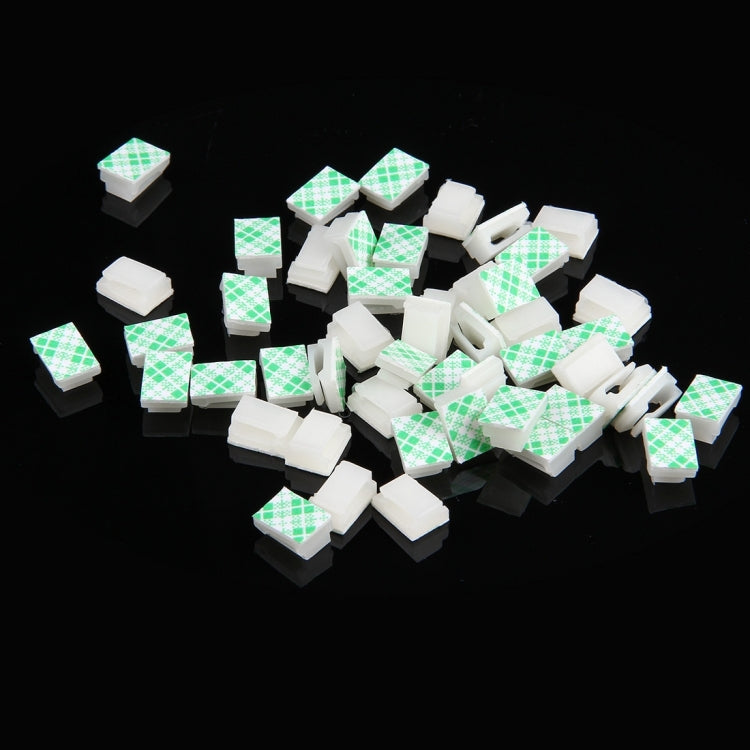 100 PCS Adhesive Backed Cable Clip  Set, 100 PCS