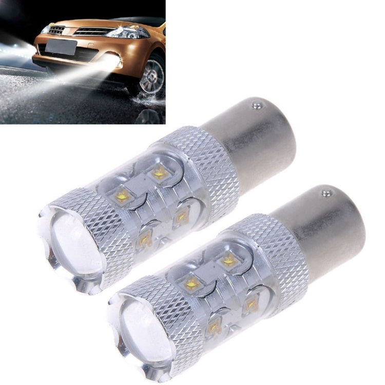 2PCS 1157/BAY15D 650 Lumen 50W 10-3535-LEDs 6500K White Light Car Brake Light, DC 12-24V, 1157