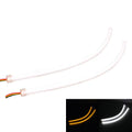 2 PCS  4.5W 270LM 6500K 597-577nm White + Yellow Wired LED Tube Daytime Running Light DRL Steering Lamp, DC12V, Lamp Length:45cm, 4.5W 270LM