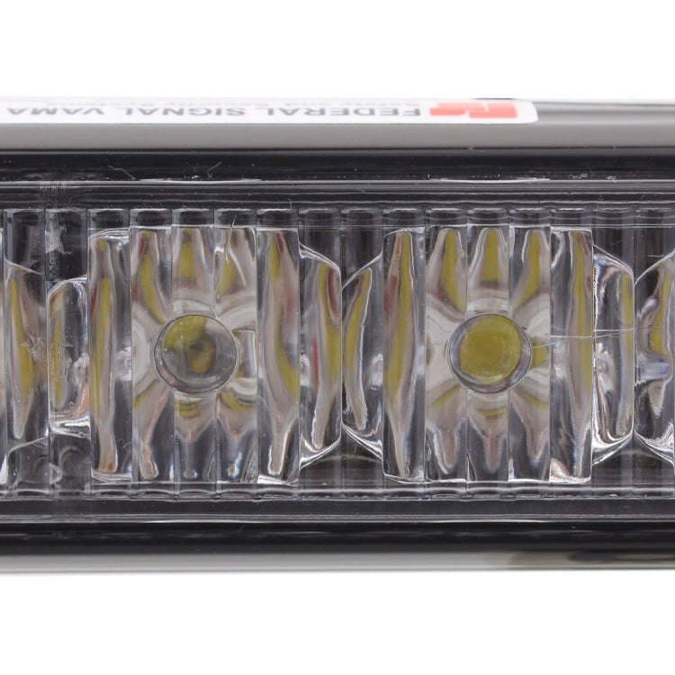 2 PCS  6 inch 6 LED 2 x 18W Car Flash Warning Light Yellow Change White Waterproof Emergency Light, DC 12V, Yellow Change White