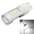 2 PCS T20 4.2W 630LM White Light Dual Wires 21 LED 2835 SMD Car Brake Light Daytime Running Light Bulb,  DC 12V, T20 Dual Wires
