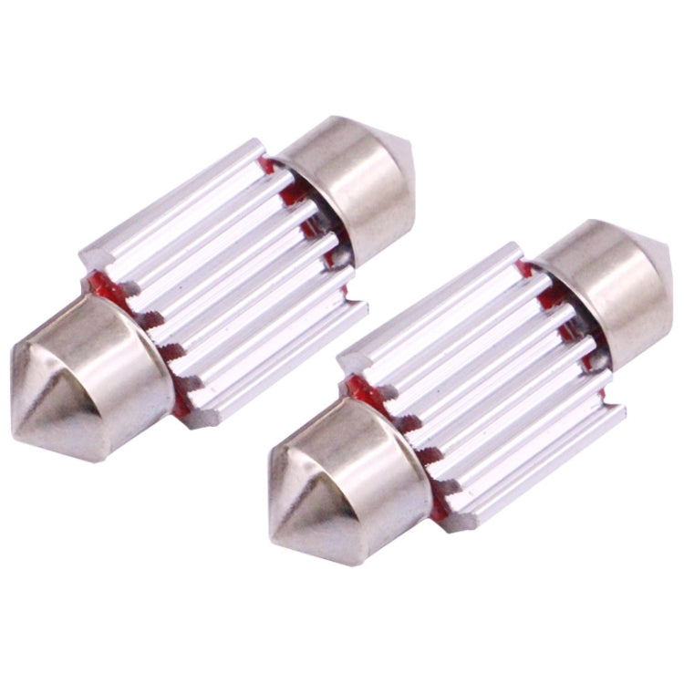 2 PCS 31mm 2.5W 180LM White Light 6 LED SMD 2835 CANBUS License Plate Reading Lights Car Light Bulb, 2.5W 31mm