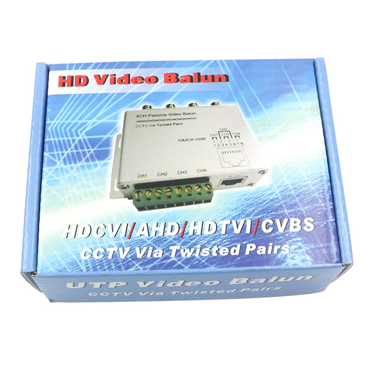 UTP 4 Channel Passive Video Balun Transceiver, X204A