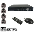 4-CH Embedded Digital Video Recorder Kit (Sharp CCD, 420TVL, 6mm Lens, IR Distance: 25m, H.264 (8204EV+622A), 8204EV+622A, 1 / 4 Sharp CCD, 24 x IR LED