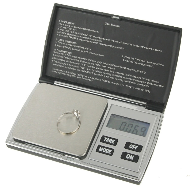 100g / 0.01g Flip Open Digital Scale with Backlight LCD Screen, 100g / 0.01g