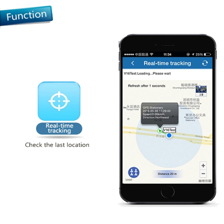 REACHFAR RF-V20 7 in 1 Multifunctional GPS Tracker , RF-V20