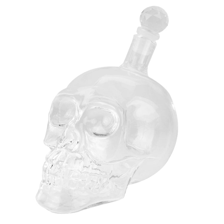 Crystal Glass Skull Bottle for Vodka & Whiskey & Beer Liqueur & Red Wine & Other Beverage, 350ML