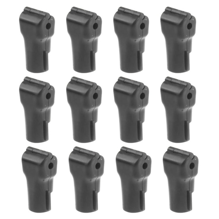 12 PCS 5.0mm Black ABS Display Hook / Security Lock Hook, 5.0mm Lock Hook Black