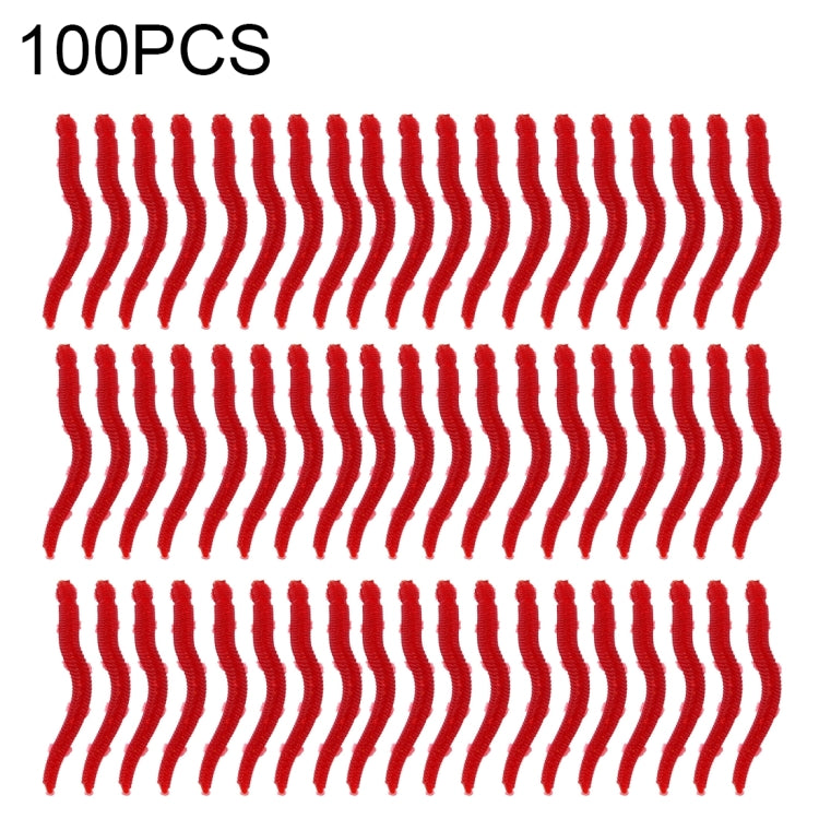 100 PCS Artificial Earthworm Fishing Lures Soft Silicone Worms Fishing Bait