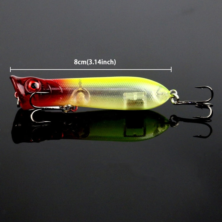 8cm Shrimp Mouth Type Water Surface Popper Lure Hit Water Waves Climb Fishing Bait, Random Color Delivery, 8cm Shrimp Mouth Type