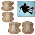 Knee and Elbow Pads Set, Pads Set(Yellowish Brown)