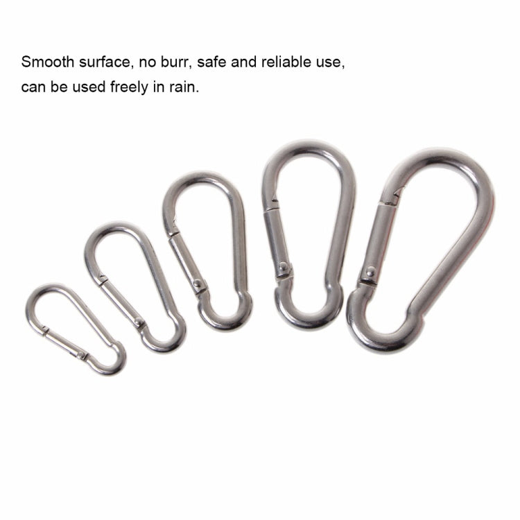 M4 Stainless Steel Carabiner Spring Hook Multi-tool Mountaineering Buckle Lock Camping Hook Rope, Inner Diameter: 3.93mm, M4