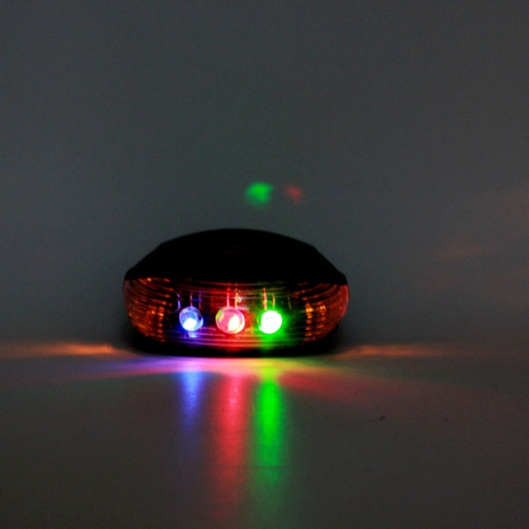 Shell Shape Bicycle Safety Rear Warning Tail Light with 2 Laser Beams and Colorful Lights, Shell Shape Colorful Lights